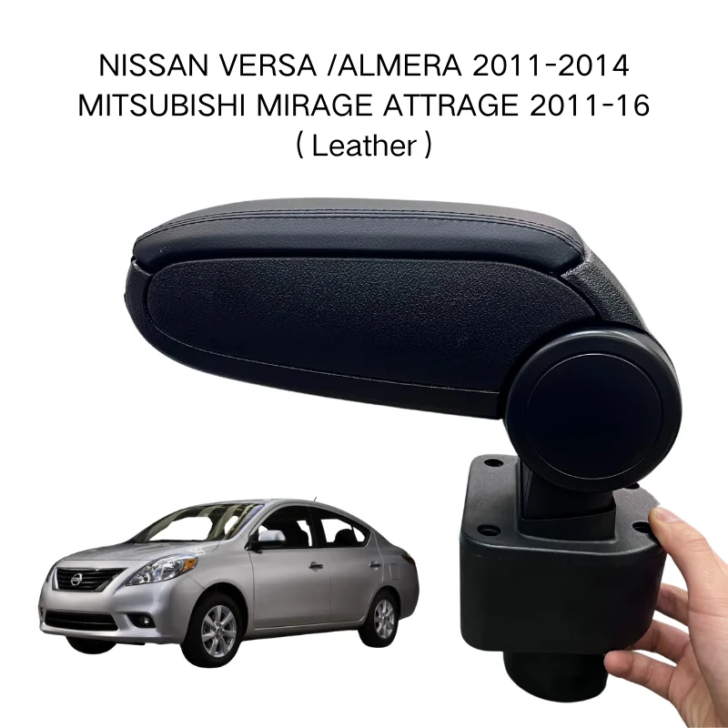 Armrest For NISSAN VERSA /ALMERA 2011-2014 Leather Custom Fit Center Console Storage Box Vehicle Accessories Comfortable Driving