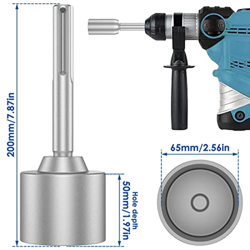 SDS-Max Ground Rod Driver, Heavy Duty Steel Drill Bit Driver,For Rotaryhammer Drill Grounding Rods