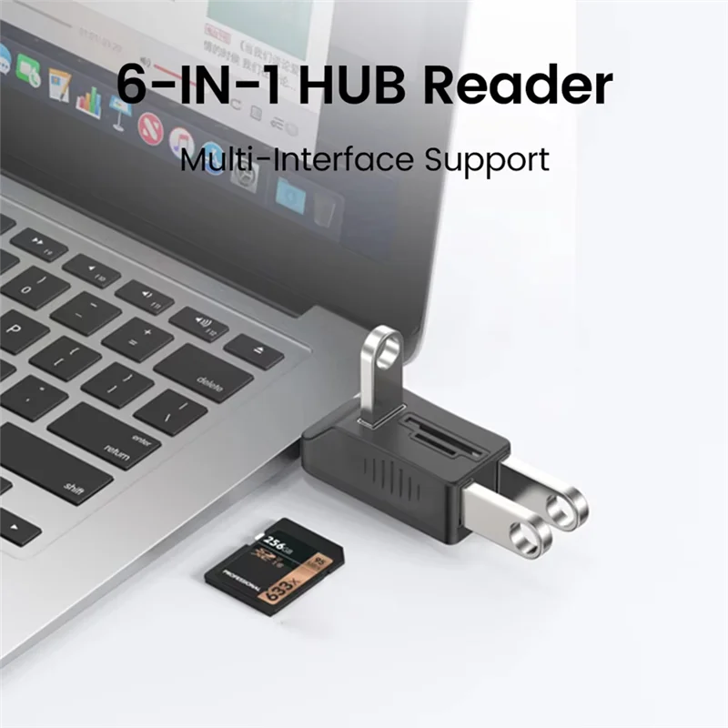 Superior-6 In 1 USB 3.0 Multifunctionele Kaartlezer OTG Adapter USB SD TF Voor Printer Muis Toetsenbord Extender Functies