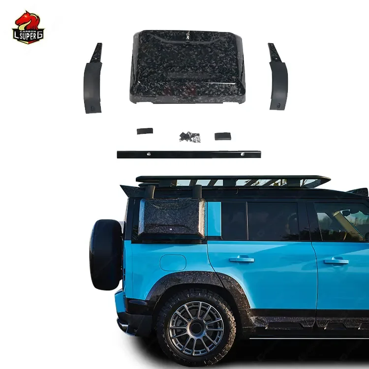 

Автозапчасти, набор аксессуаров из кованого углеродного волокна для Land Rover Defender, коробка для аксессуаров, автомобильные сумки