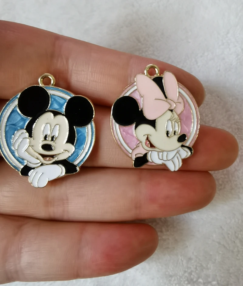 

10 Pieces Disney mickey minnie Jewelry Making Pendant DIY Earring Necklace Bracelet Accessories Alloy Diy Decoration Pendant