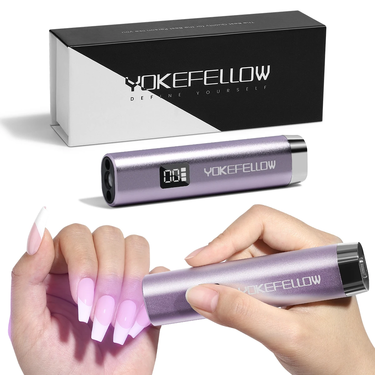 UV-nagellamp Mini UV-licht voor gelnagellak Oplaadbare LED-nageldroger met 2 timers Autosensor Snelle uitharding UV-lamp voor thuis