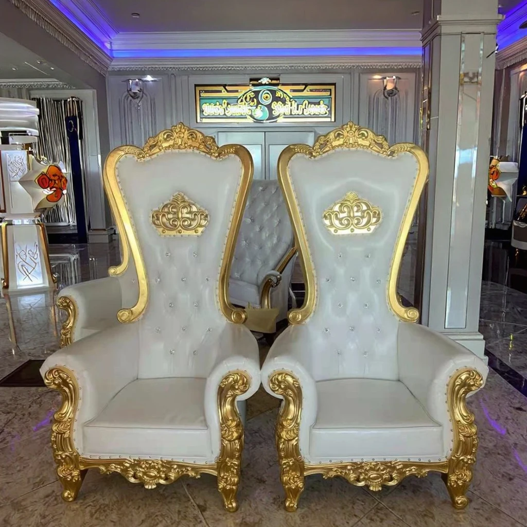 

Hot Sales Cheap Price Gold Luxury Royal Event Throne King Style Wedding Chair Bride And Groom Seats