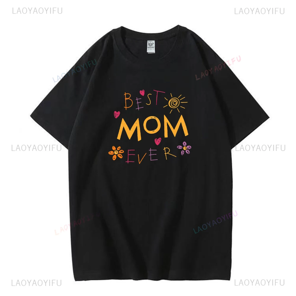 Best Dad Ever Best Mom Ever Graphic T Shirts Man and Wife Summer Fashion Casual Cotton Streetwear T-shirt Breathable Short-sleev