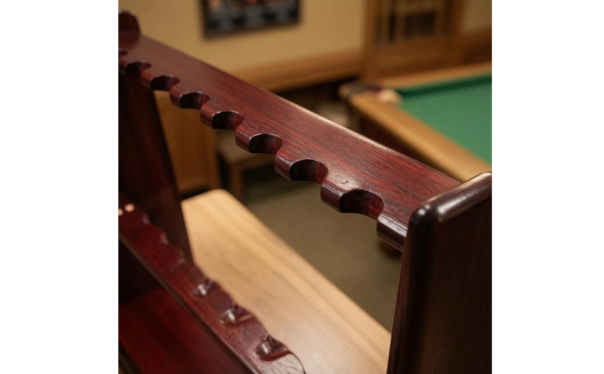 Floor-Standing Cue Rack Lower Shelf Wood Cue Rack Pool Stick Holder Trapezoid Profile Game Room Storage Furniture-Grade Floor-Standing Cue Rack Lower Shelf Wood Cue Rack Pool Stick Holder Trapezoid Profile Game Room Storage Furniture-Grade