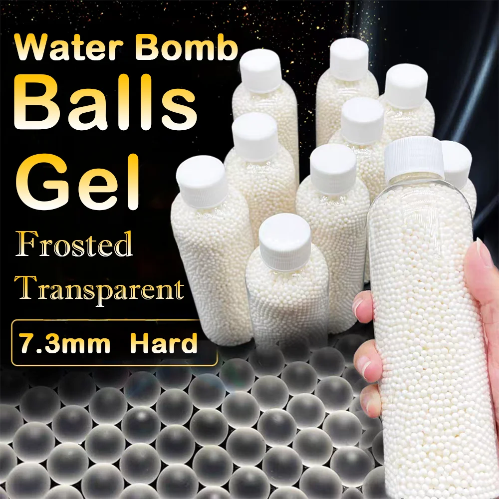 

7-8MM White Water Beads Extra Hard Frosted Gel Beads Shooting Toy Gun Weighted Soft Bullet Water Expanding Polymer Balls
