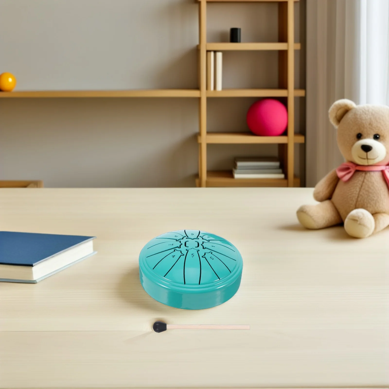 

4 Inch Ethereal Drum Portable Metal Tongue Rain Chime for Outside Home Meditation Music Lovers Percussion Instrument Set