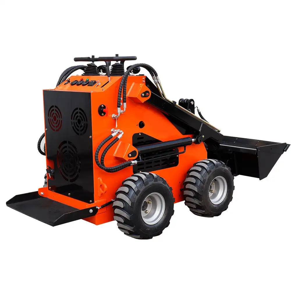 USA Stock MS380L Mini Skid Steer Loader Stand On Wheel Loader 22HP Gasoline Engine Loader Door to Door Delivery