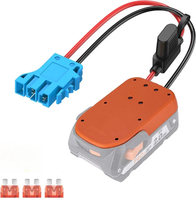 40A Power Wheels Adapter for Ridgid 18V Battery with Fuse Wire Connector Compatible with Peg Perego Kids Ride on Toy AliExpress