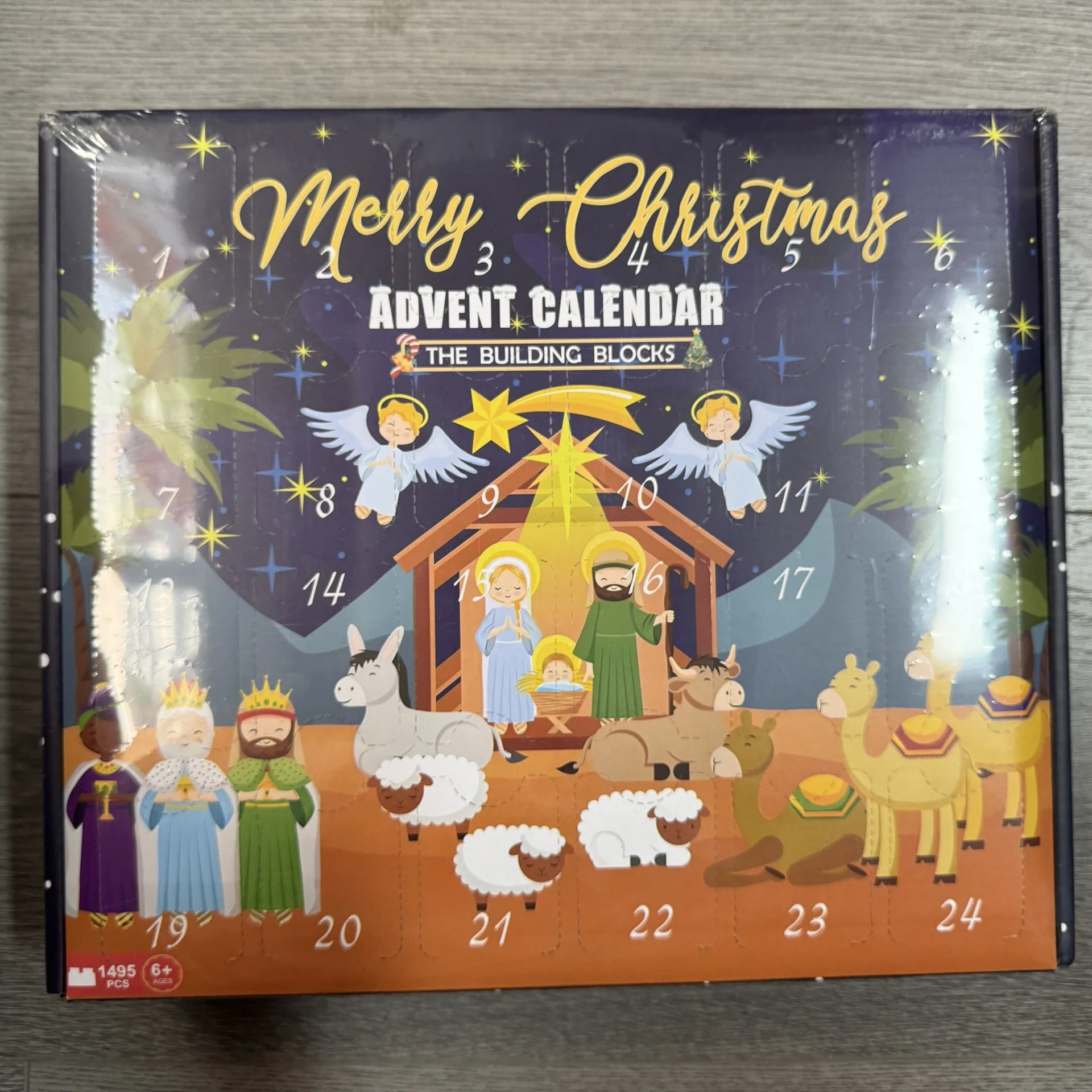 Christmas Advent Calendar Miniature Nativity Figurine Set Nativity Playset, 24 Days Christmas Countdown Calendar