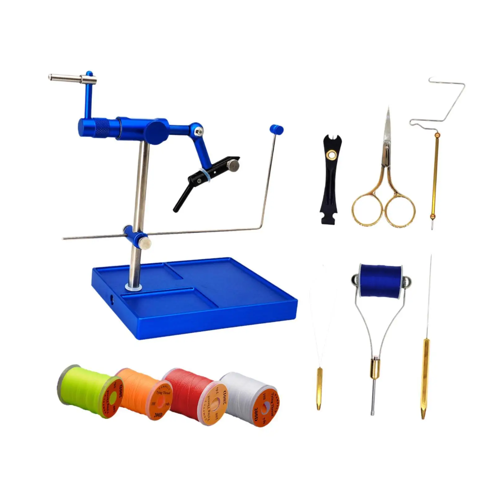 

Fly Tying Kit Bobbin Thread Starter Fly Tying Vise with Base Plate for Lure Making Tying Flies Fly Fishing Accessories Supplies