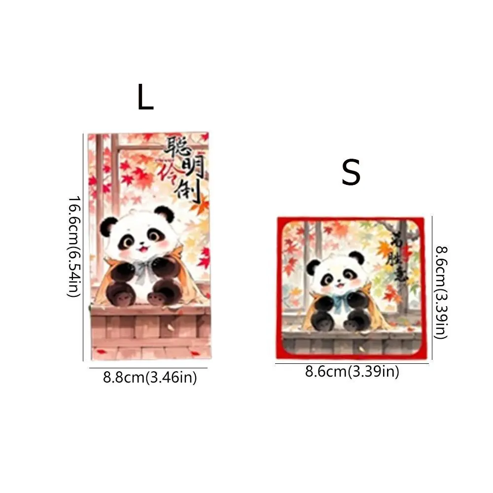 6pcs Cute New Year Panda Red Envelopes Traditional Chinese Style Children Money Pocket Blessing Hongbao Lucky Money Packets