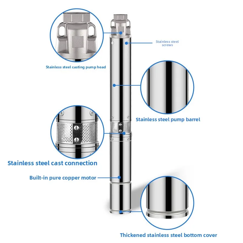 130 high lift stainless steel deep well pump, industrial oil immersion pump, large flow pump