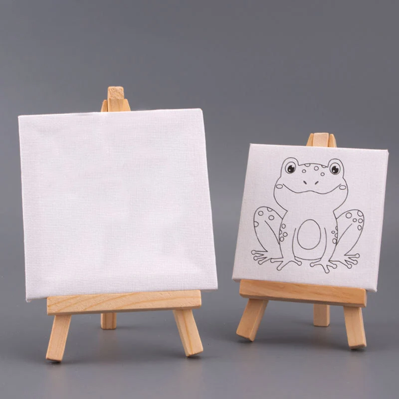 2 In 1 Mini Blank Drawing Board Set,Oil Canvas Frame,Beginner Children Practice Drawing,Doodling,DIY Art Supplies 1 Pcs HB-12