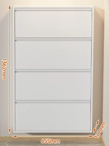 Wall-Mounted Foldable Steel Shoe Rack Vertical Design for Home Entryway and Dining Corridors for Shoe Cabinets