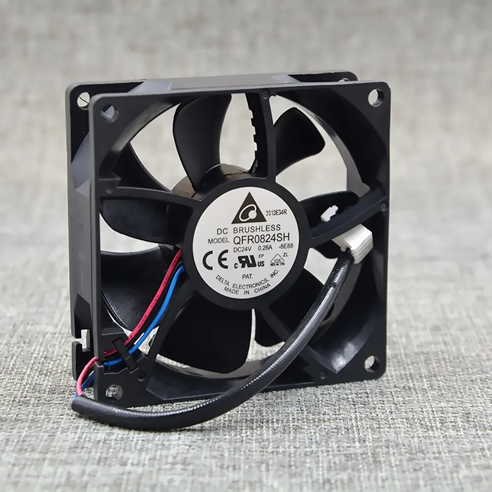 80mm 8cm DC 24V Cabinets Fan For Delta  QFR0824SH 24V 0.26A 8cm 8025 80 * 80 25 Double Ball Cooling Fan