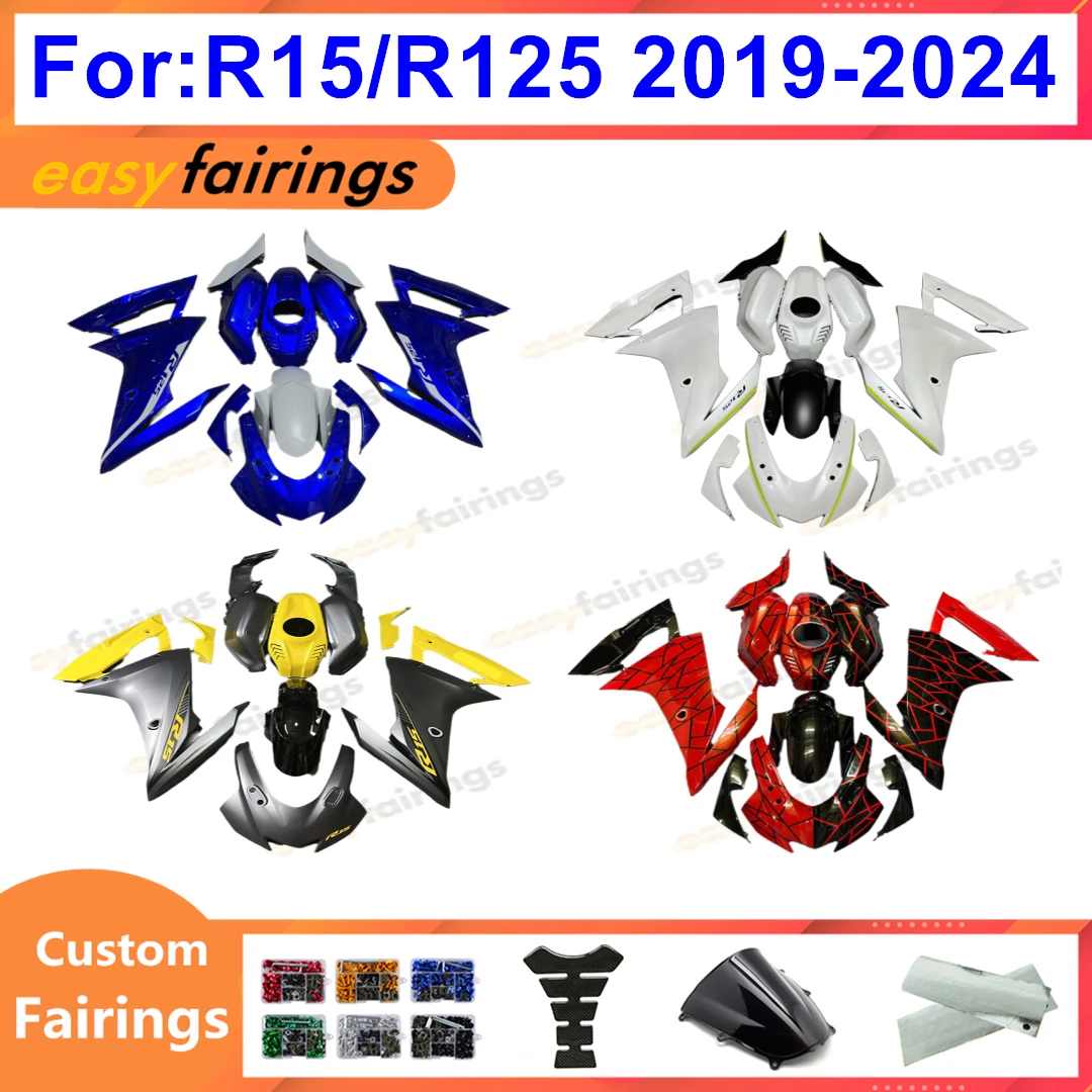 Motorcycle Whole Fairing Kit ABS Plastic Body Panel For YZF R125 R15 2019 2020 2021 2022 2023 2024 Aftermarket Bodywork Fairings