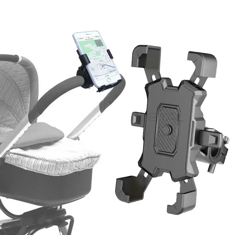 

Baby Stroller Handlebar Phone Holder Universal Motorcycle Handle Bar Phone Bracket Baby Outdoor Pram Cellphone Support Handfree