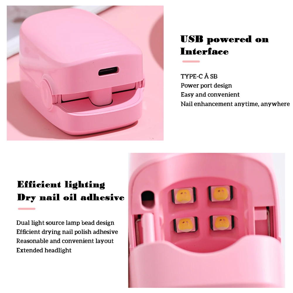 2W Quick Baking Nail Light Non-harm To Skin Nail Drying Light For Women Girls