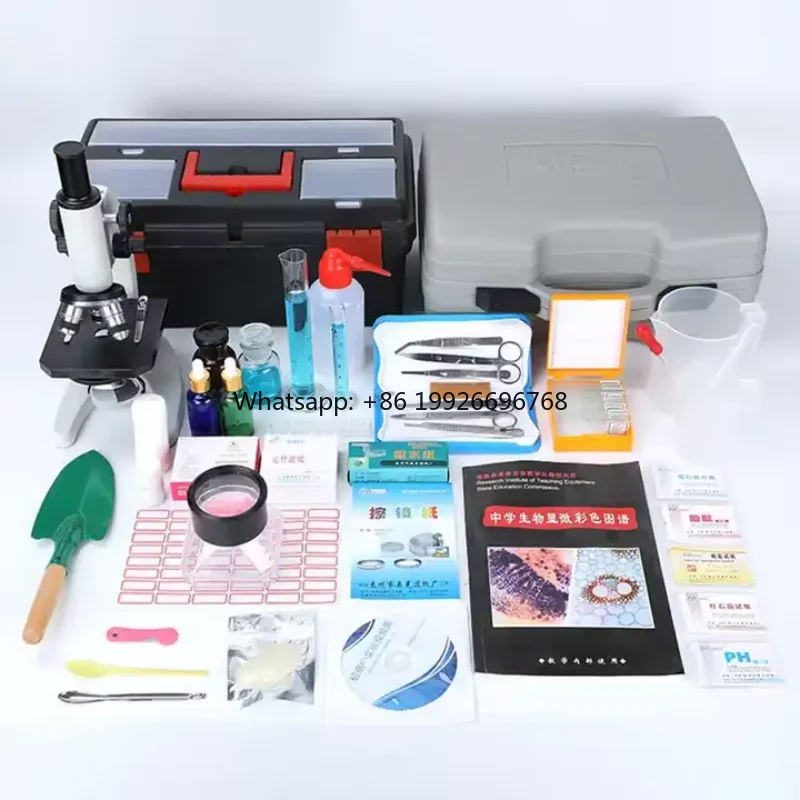 

2024 High Quality Portable Biological Experiment Kit School Biological Experiment Equipment Microscope Set manufacturer