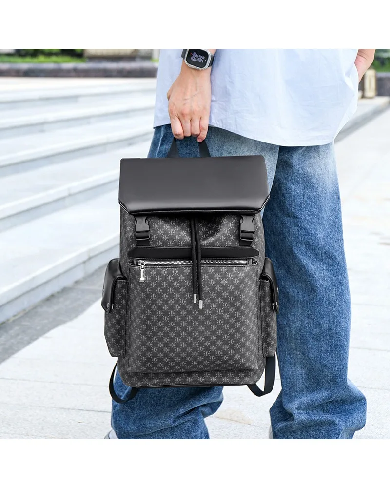 New plaid men's backpack large-capacity business travel computer bag cross-border foreign trade travel backpack women