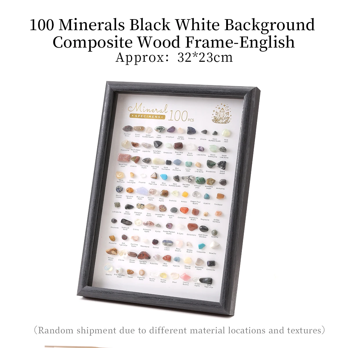 100 Pcs Natural Stones Raw Crystal Specimen Set