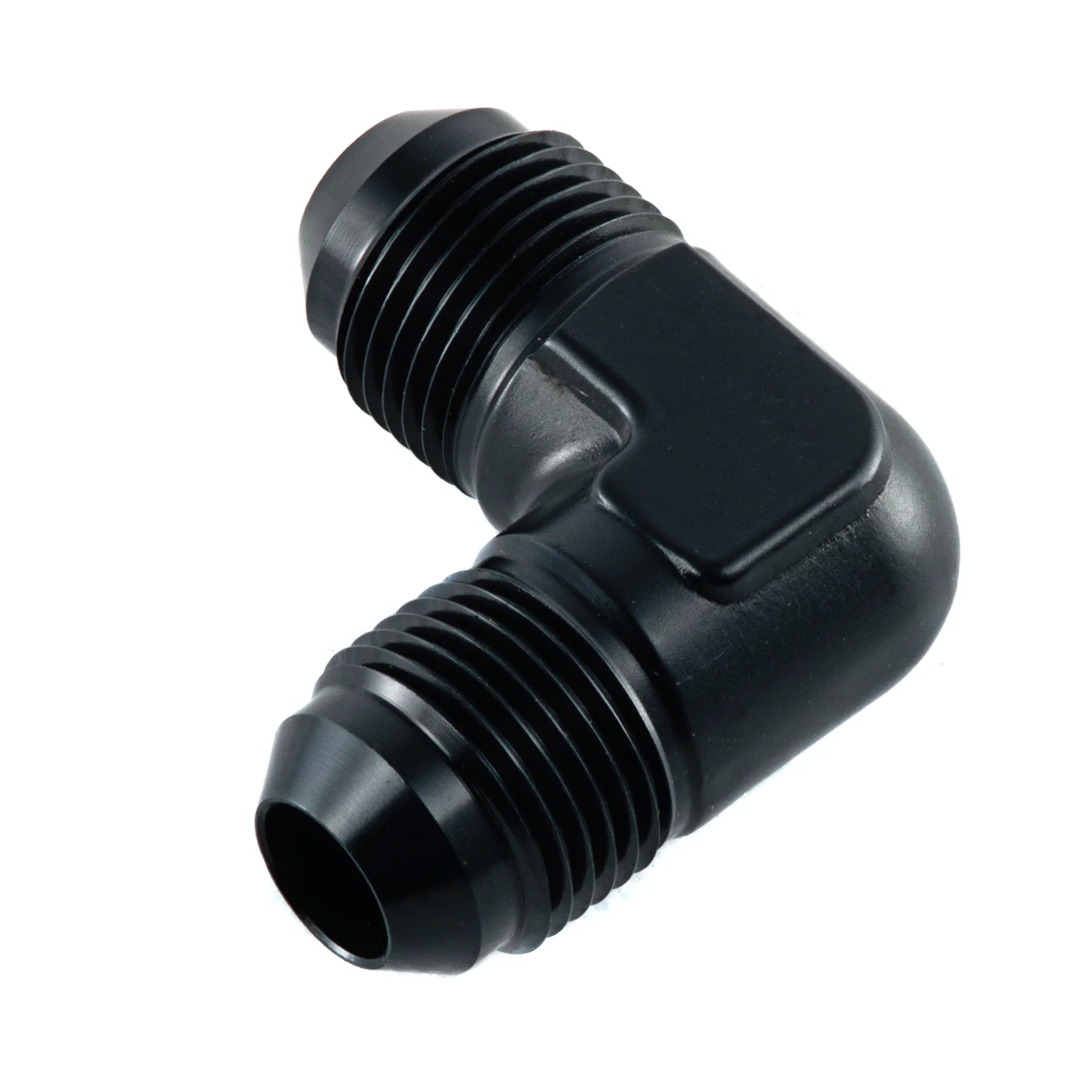 

1PCS 8AN Flare To -8AN Male Thread 90 Degree Fitting Union BLACK 8AN To 8 AN 90°