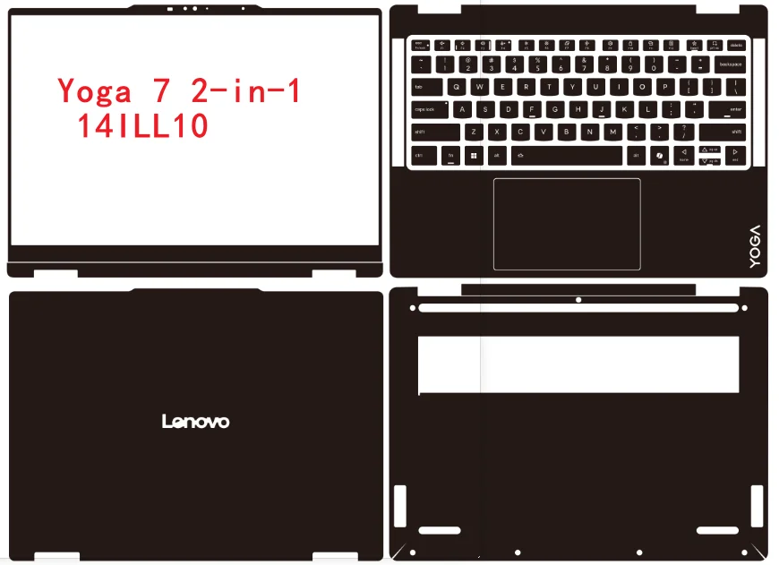 

Full Body Laptop Vinyl Decal Cover Sticker Skin Protector For Lenovo YOGA 7 2-in-1 14ILL10 Yoga Pro 7 14IAH10 (14'', Gen 10)