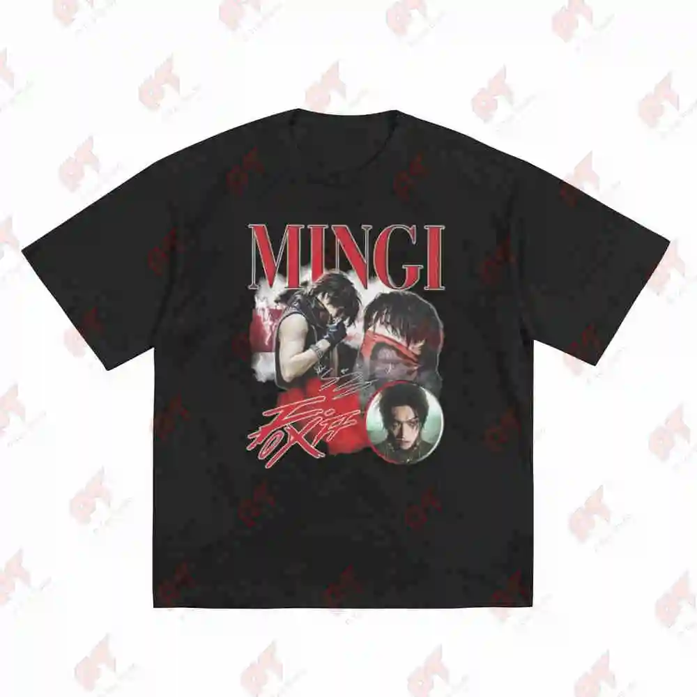 Mingi Ateez Kpop Fix Off Roar Golden Hour Part 3 World Tour Short Sleeve Tee 100% Cotton T-Shirt