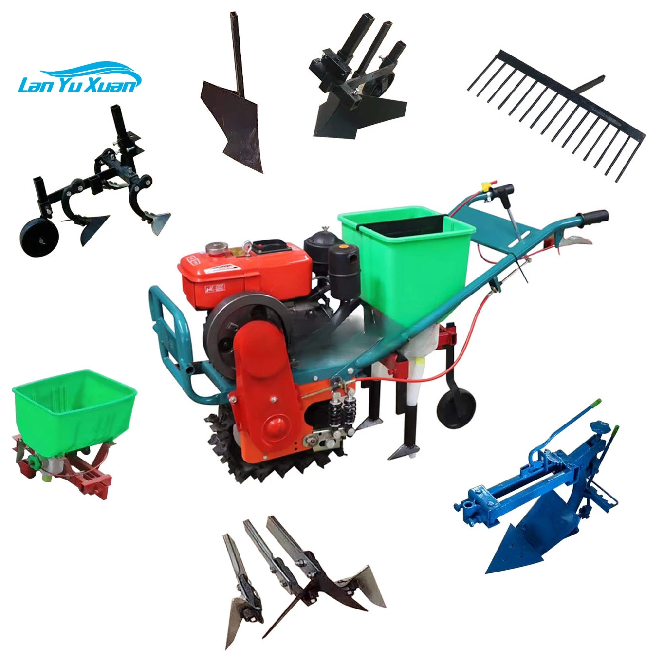 Factory direct supply Gasoline/ engine mini plough small tiller machine for sale