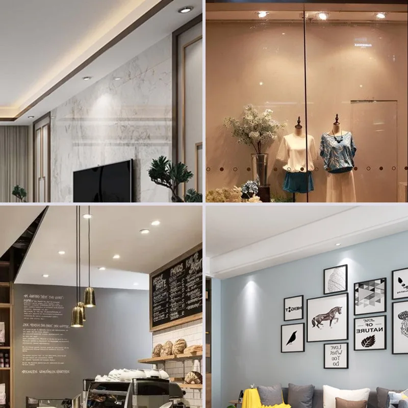 Dimmable Elephant Trunk Lamp Spotlights Embedded Clothing Store 360 Degree Rotation Adjustment Shop Background Wall Exhibition