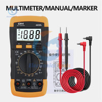 A830L Digital Multimeter AC DC 600V Voltmeter Voltage Current Diode and Resistance Freguency Temperature Tester Household Tools