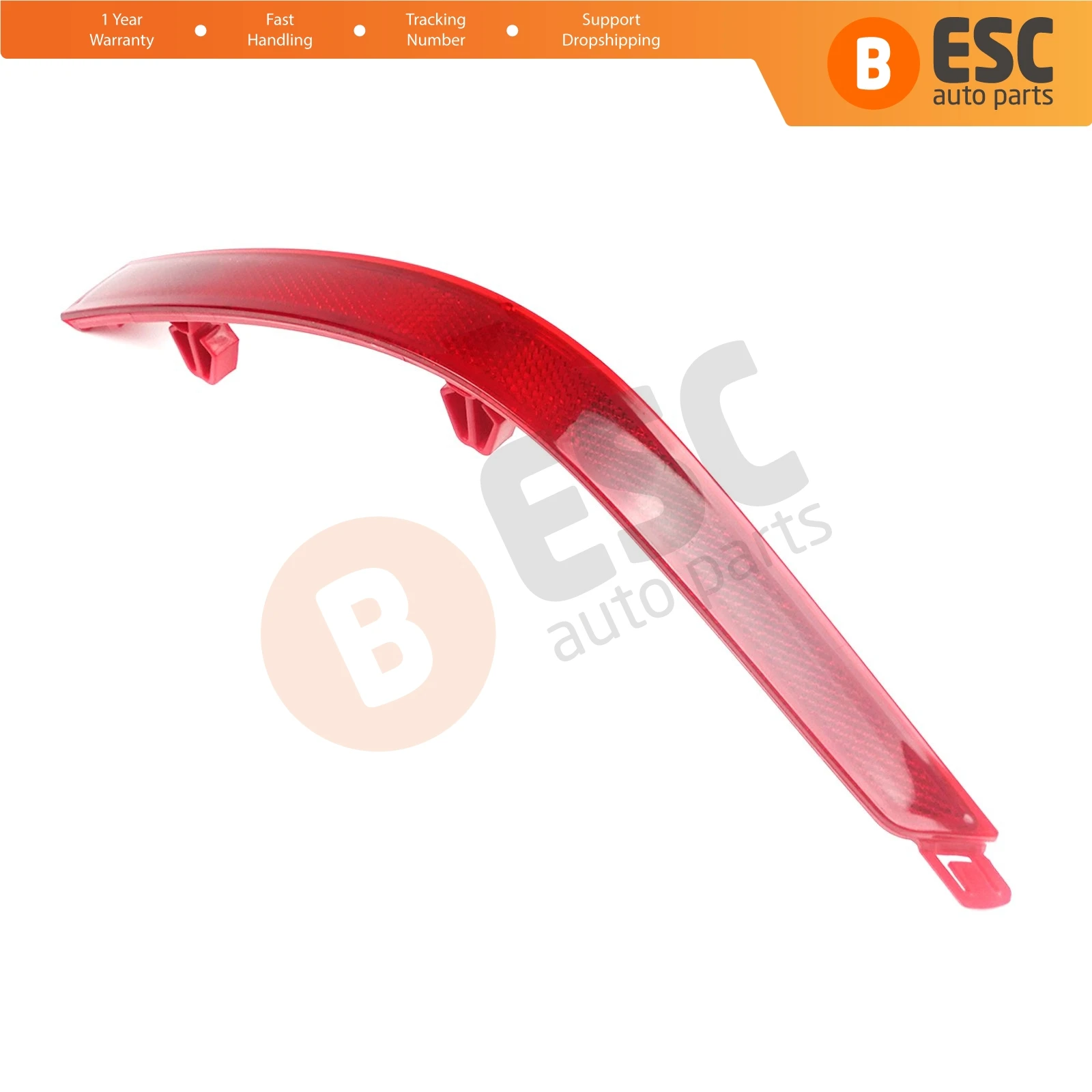 ESP1075 Rear Bumper Reflector Light Tail Stop Lamp Cover Red Color RIGHT 7E0945106E 7E0945106D For VW Transporter T6 T7 2016-ON