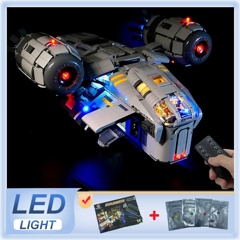 

DIY RC LED Light Kit For LEGO 032002 The Razor Crest (Only LED Light,Without Blocks Model)