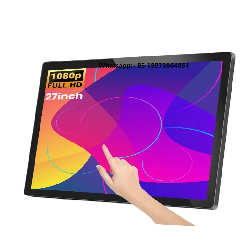 

27 Inch Touch Panel IPS Touch Screen Board HDM1 PC Display 10 Points Panel with Stand 4K Screen USB VGA DVI Port