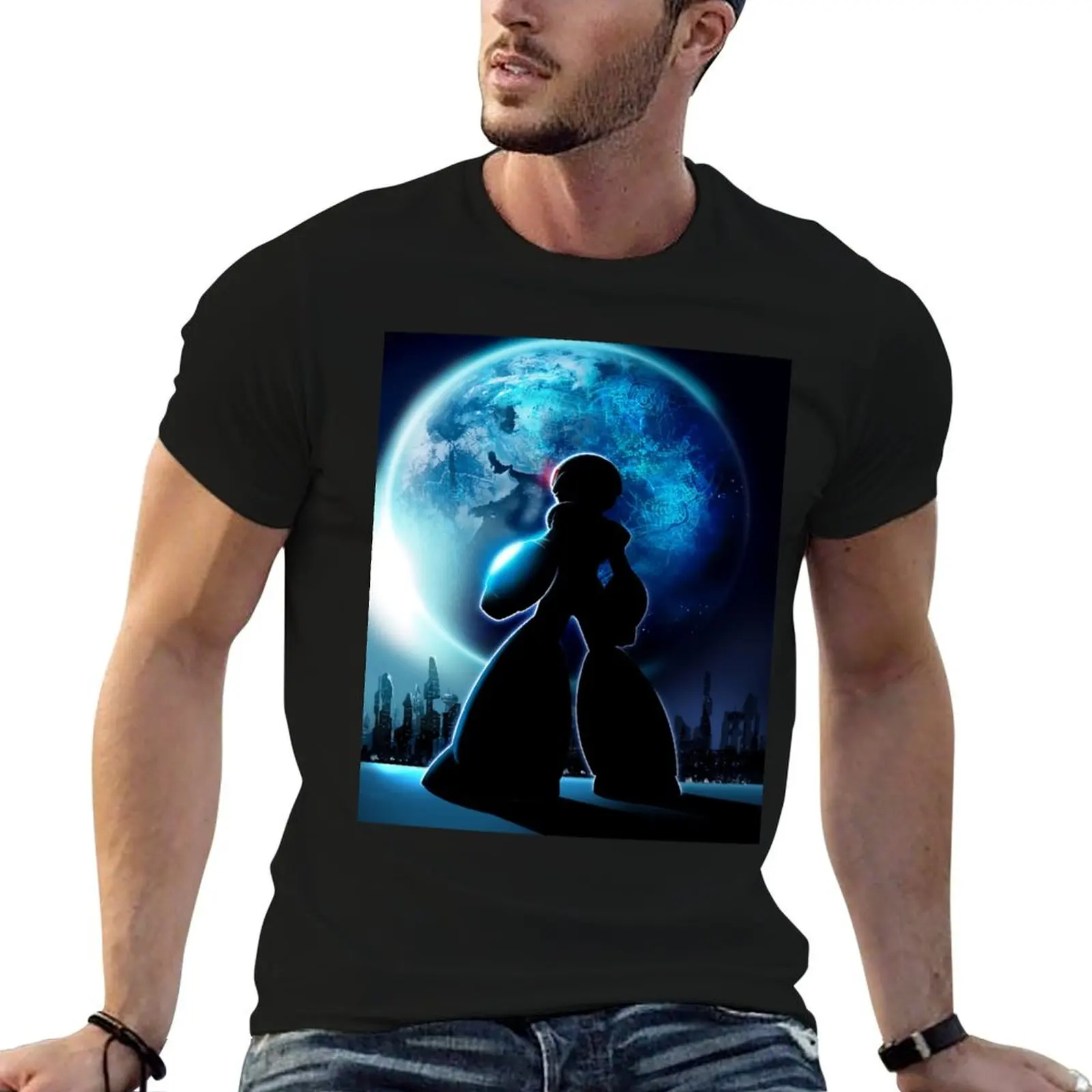 

mega man art T-Shirt t shirts for man pack cotton t shirts designer man t shirt cotton T-Shirt