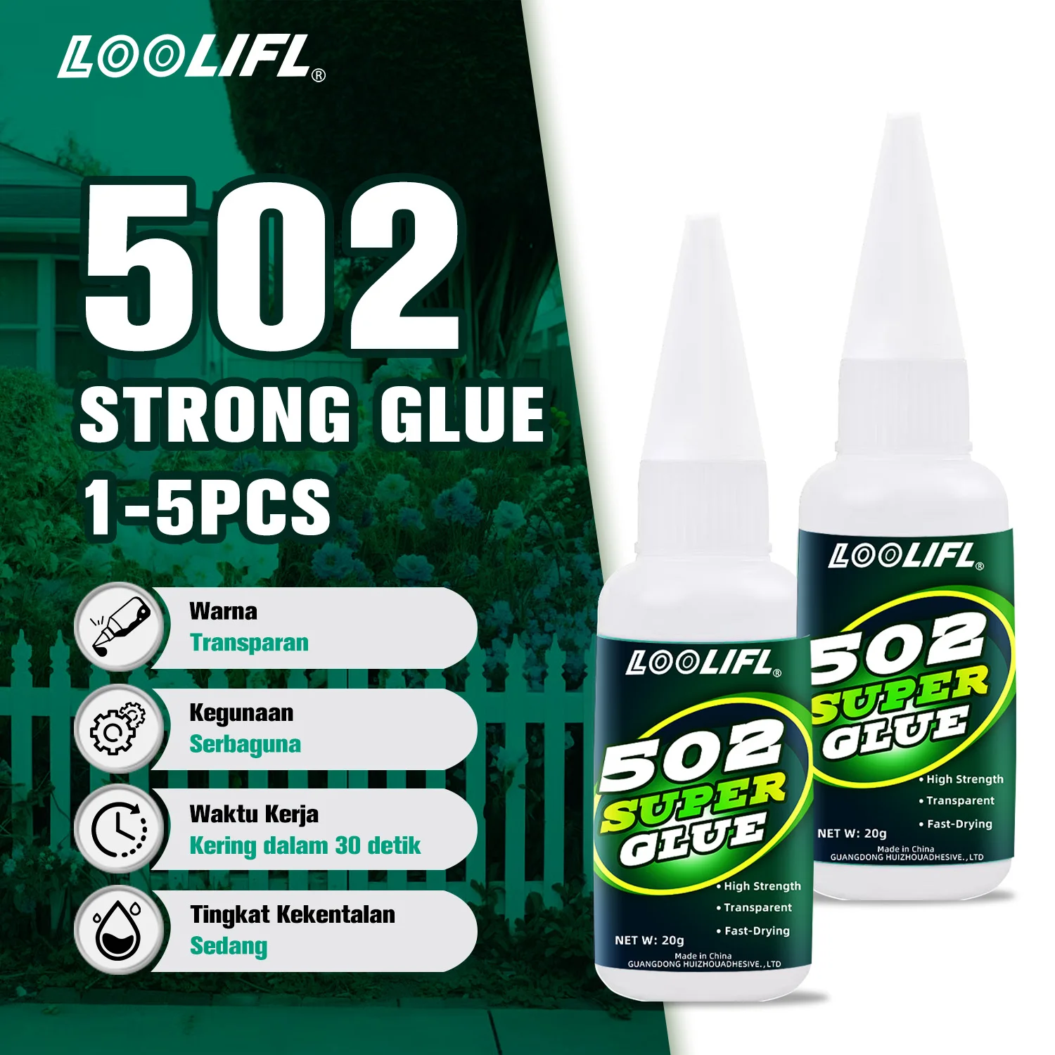 

Loolifl1-25 Pieces 502 Super Glue Multi-Purpose Quick-Drying Cyanoacrylate Glue for Leather, Rubber, Wood, Metal, Shoe Glue, Strong Adhesive, Comes with Precision Dispenser and Glue Opener.