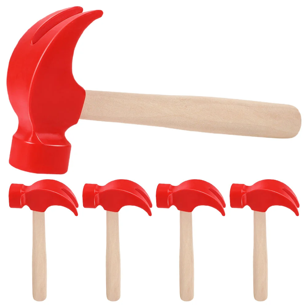 

5 Pcs Simulated Small Wooden Hammer Toddler Hammers for Chocolate Fake Mini Child