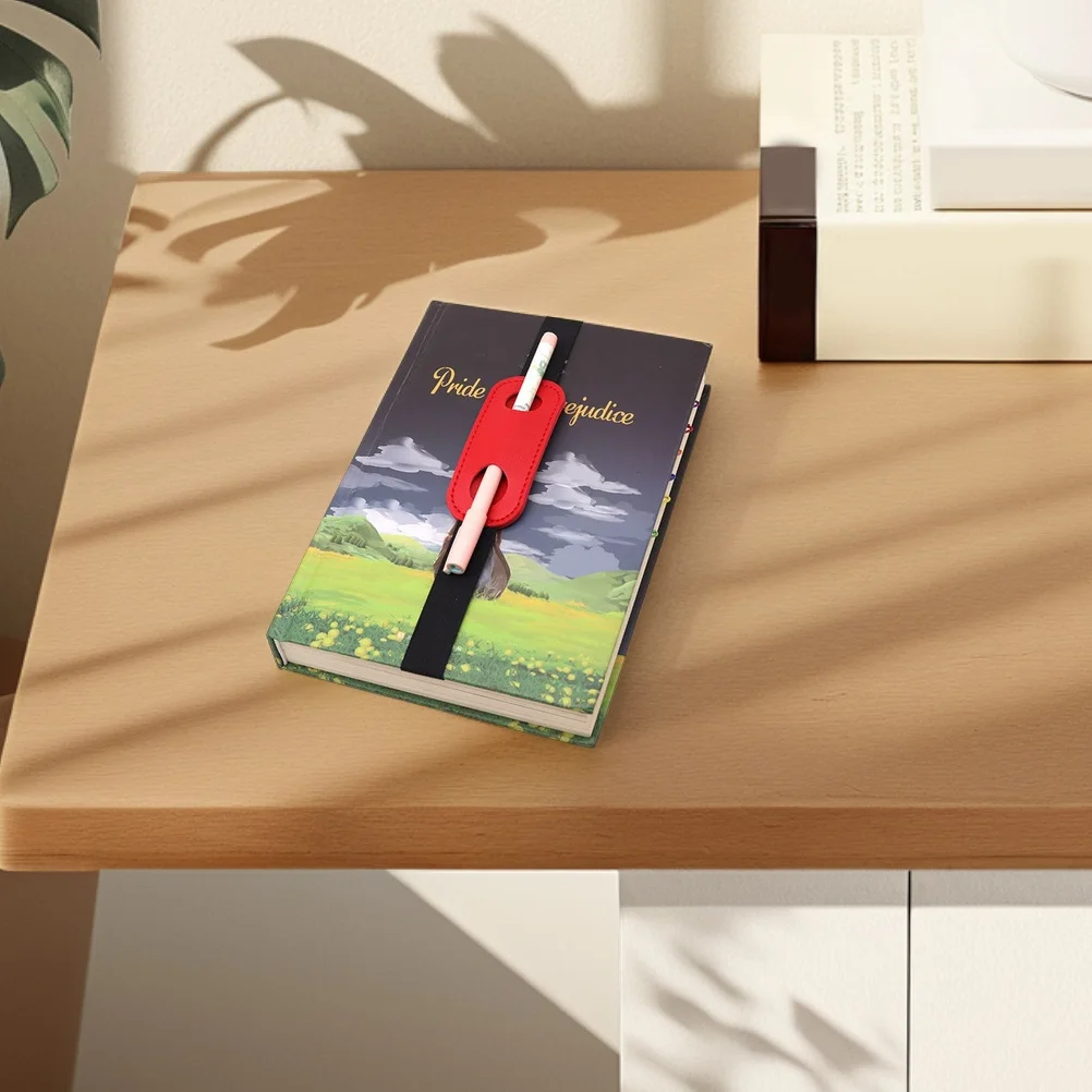 6Pcs PU Pen Holders Elastic Band Notebook Sleeve Compact Protective Storage Pouch for Planner Journal Pen