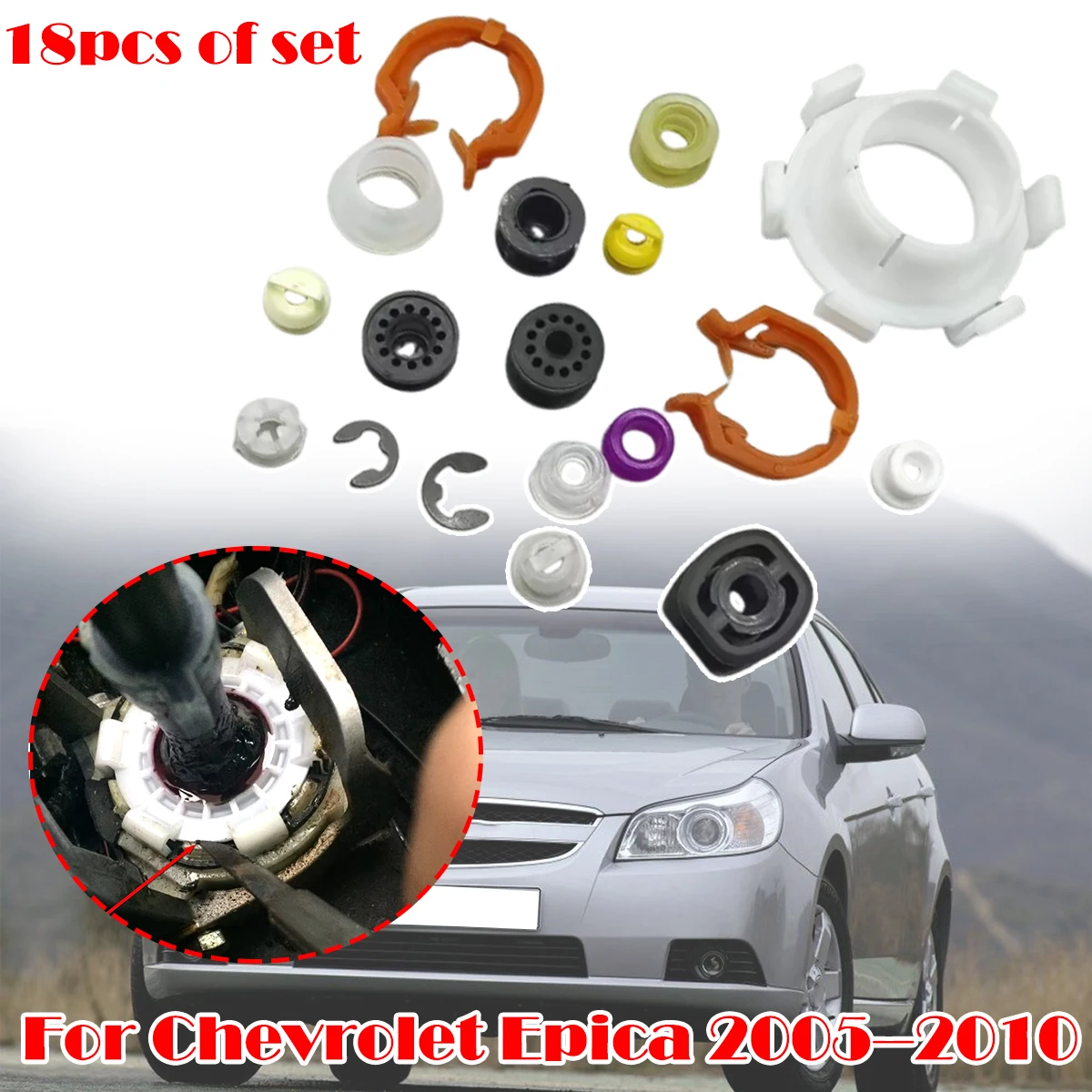 

Auto Manual Gear Shift Cable Bushing set For Chevrolet Epica 2005-2010 Lever Linkage Shifter Sleeve Grommet Replacement parts