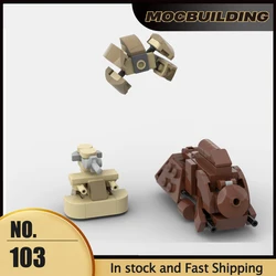 MOC Space Movie Series Micro Scale Trade Vehicles Model Building Blocks DIY Assembly Bricks Creative Collection Display Toy Gift