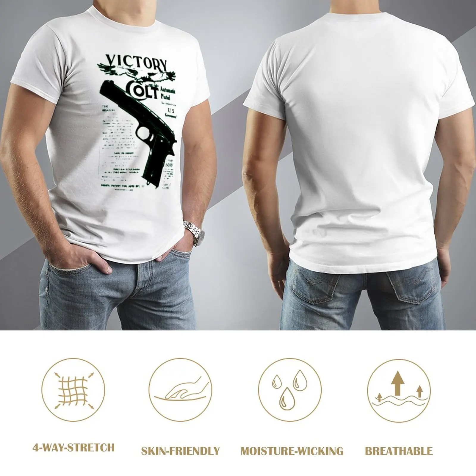 Battlefield Model 1911 Pistol 1911 Semi Automatic Pistol T Top Tee Vintage T-shirt Fresh Campaign  Sarcastic Leisure Eur Size