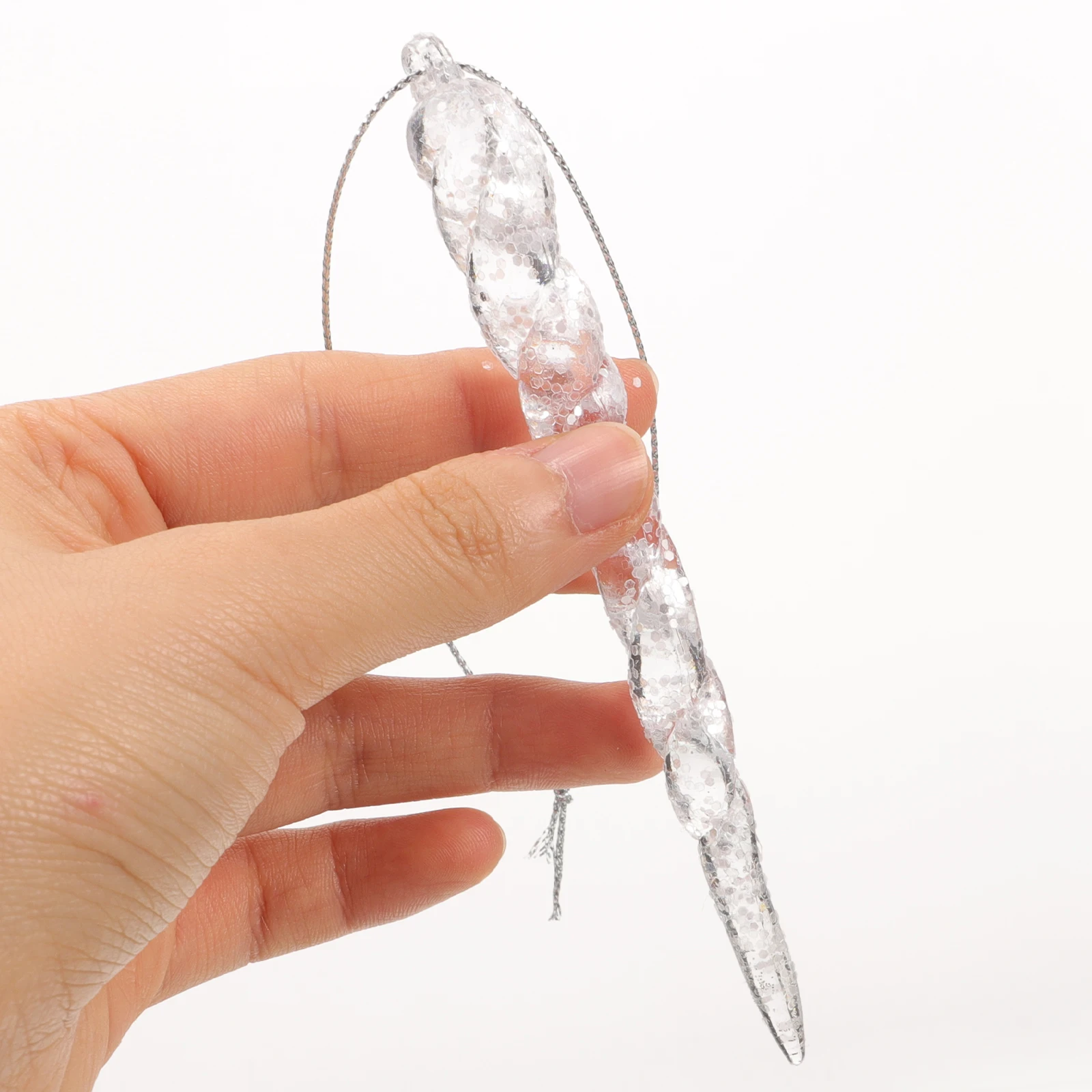 

4pcs Crystal Christmas Decorations Hanging naments Xmas Tree Pendant AcrylicIce Lightweight Holiday Party New Year