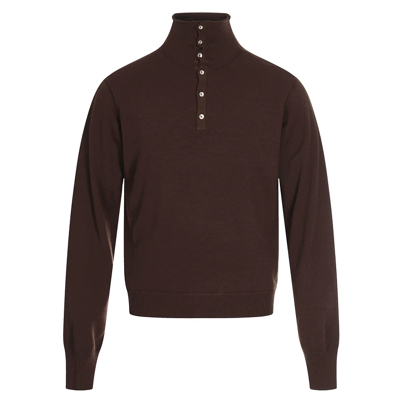 Men's 2025 Autumn Winter New Knitted Sweaters Fashion American Style Slim Fit Warm Knitwears Turtleneck Pullover Knitted Tops