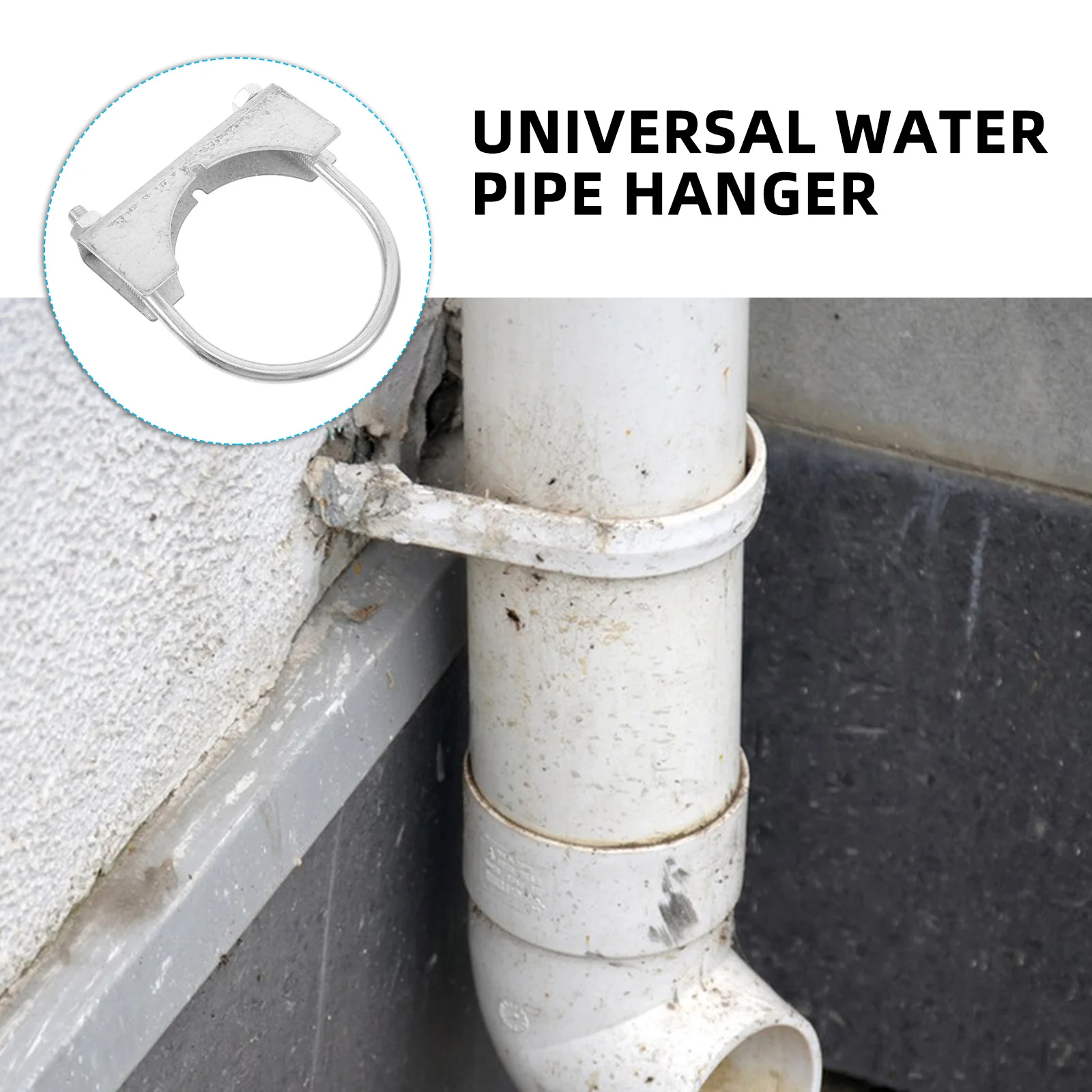 

2pcs Chicken Coop Water Clamp U-Shaped Metal Farm Equipment For Poultry Farms Stock Pipe Support Reusable Pipe Fixing