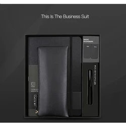 Kinbor Business Set Suit Pen Notebook Bookmarks Pencil Case Office Gift Suit Practical Stationary Planner High Quality