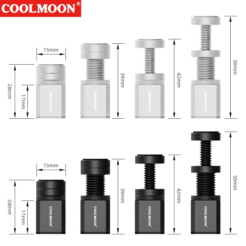 

COOLMOON Graphics Card Support Bracket Telescopic Spiral Vertical Jack Support Non-slip Aluminum Alloy for ATX/M-ATX/ITX Chassis