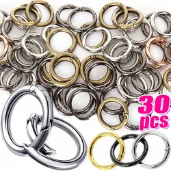 30-10pcs O Round Bag Buckle Metal Clasps Buckles Spring Circular Carabiner Snap Hook Spring Keyring DIY Jewelry Bag Accessories