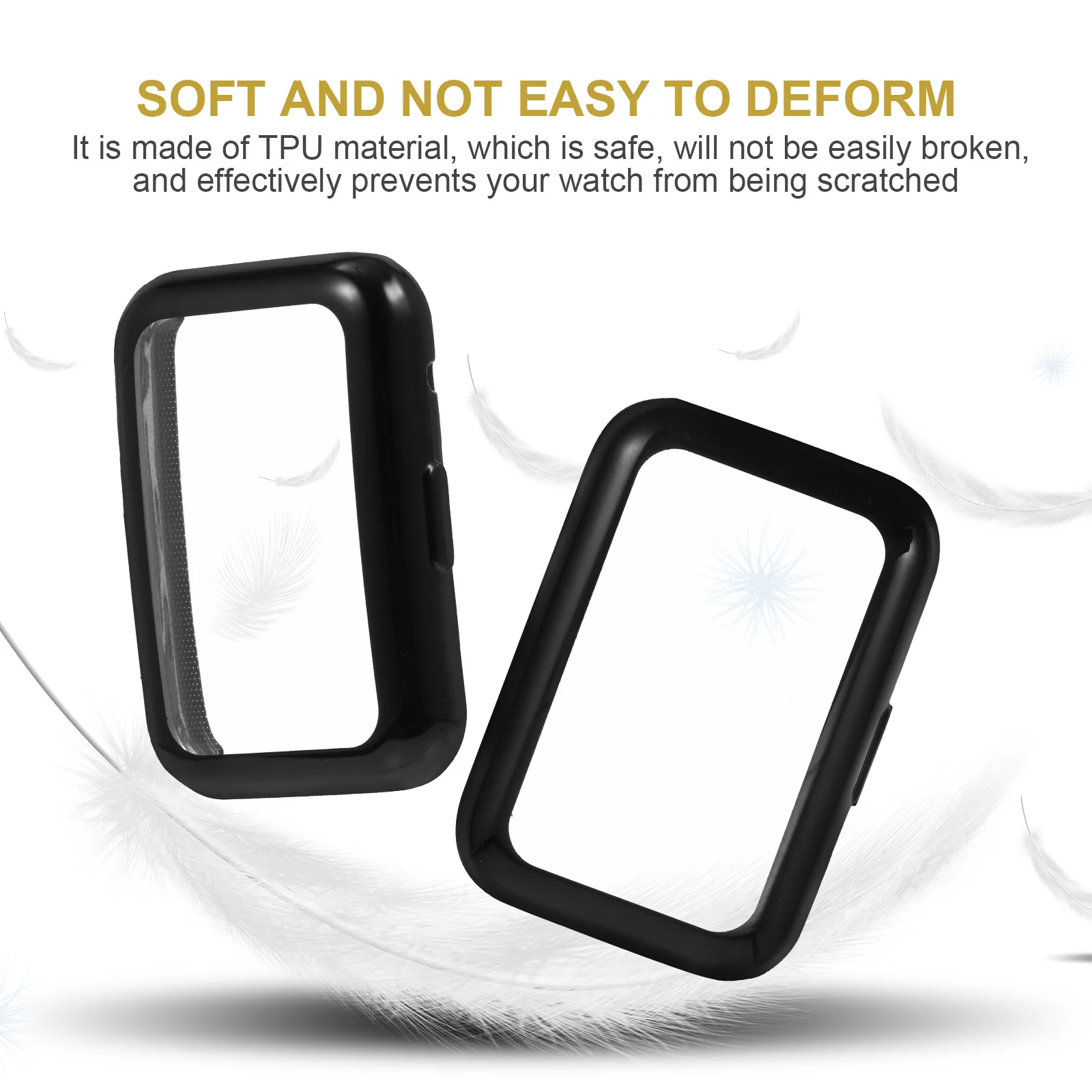 

2Pcs Full Coverage Tpu Watch Protective Shells Lightweight Durable Watch Covers Anti-Scratch Shockproof Protective Caps Chic