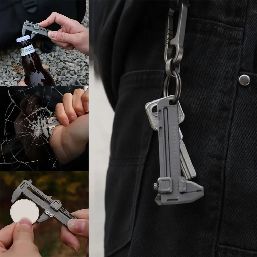 

High Accuracy Mini Vernier Caliper Portable Design with Hanging Hole Portable Depth Ruler Multi-functional Window Breaker